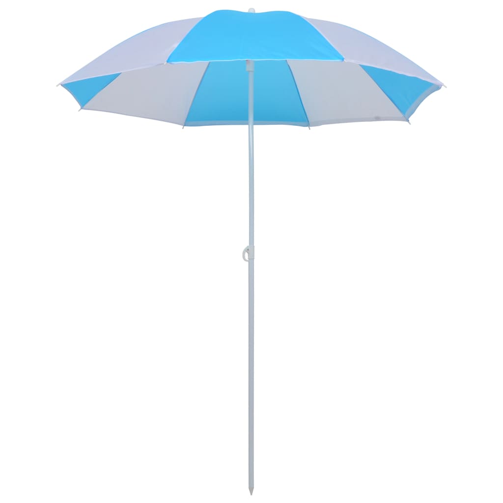 8719883758862_g_en_hd_2 vidaXL Beach Umbrella Shelter Blue and White 180 cm Fabric - Image 3