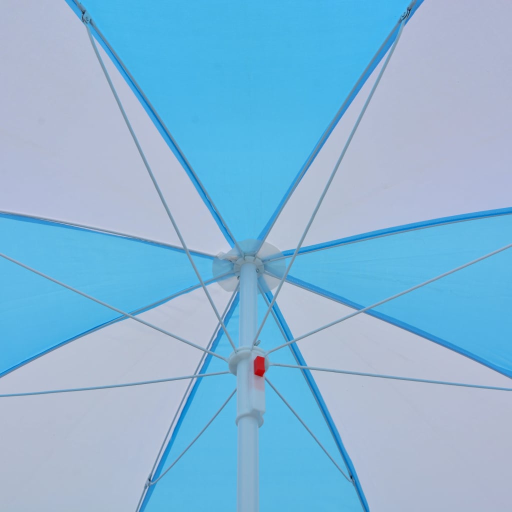 8719883758862_g_en_hd_3 vidaXL Beach Umbrella Shelter Blue and White 180 cm Fabric - Image 4