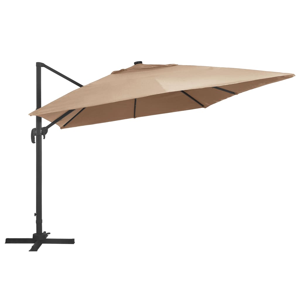 8719883759081_g_en_hd_2 vidaXL Cantilever Garden Parasol with LED Lights and Aluminium Pole 400x300 cm Taupe - Image 3