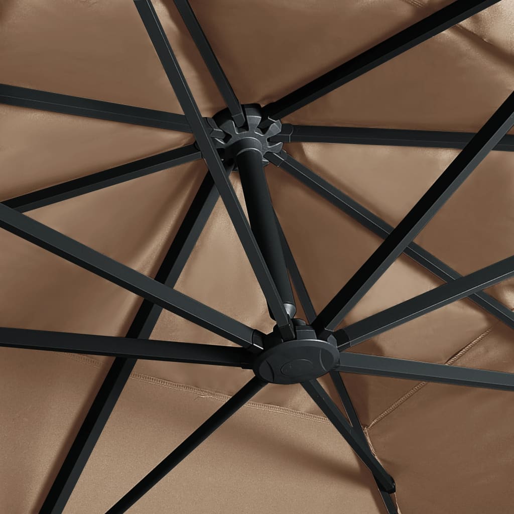 8719883759081_g_en_hd_5 vidaXL Cantilever Garden Parasol with LED Lights and Aluminium Pole 400x300 cm Taupe - Image 6