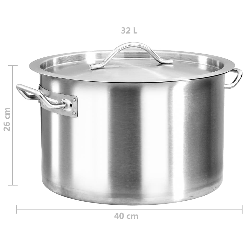 8719883759609_g_en_hd_6 vidaXL Stock Pot 32 L 40x26 cm Stainless Steel - Image 7