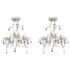 vidaXL Crystal Pendant Ceiling Lamp Chandeliers 2 pcs Elegant White