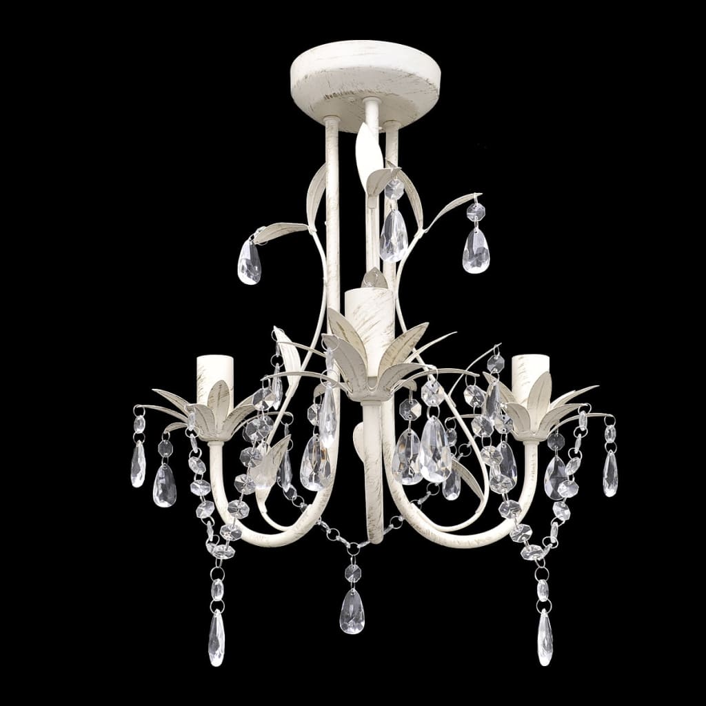 8719883759647_g_en_hd_2 vidaXL Crystal Pendant Ceiling Lamp Chandeliers 4 pcs Elegant White - Image 3