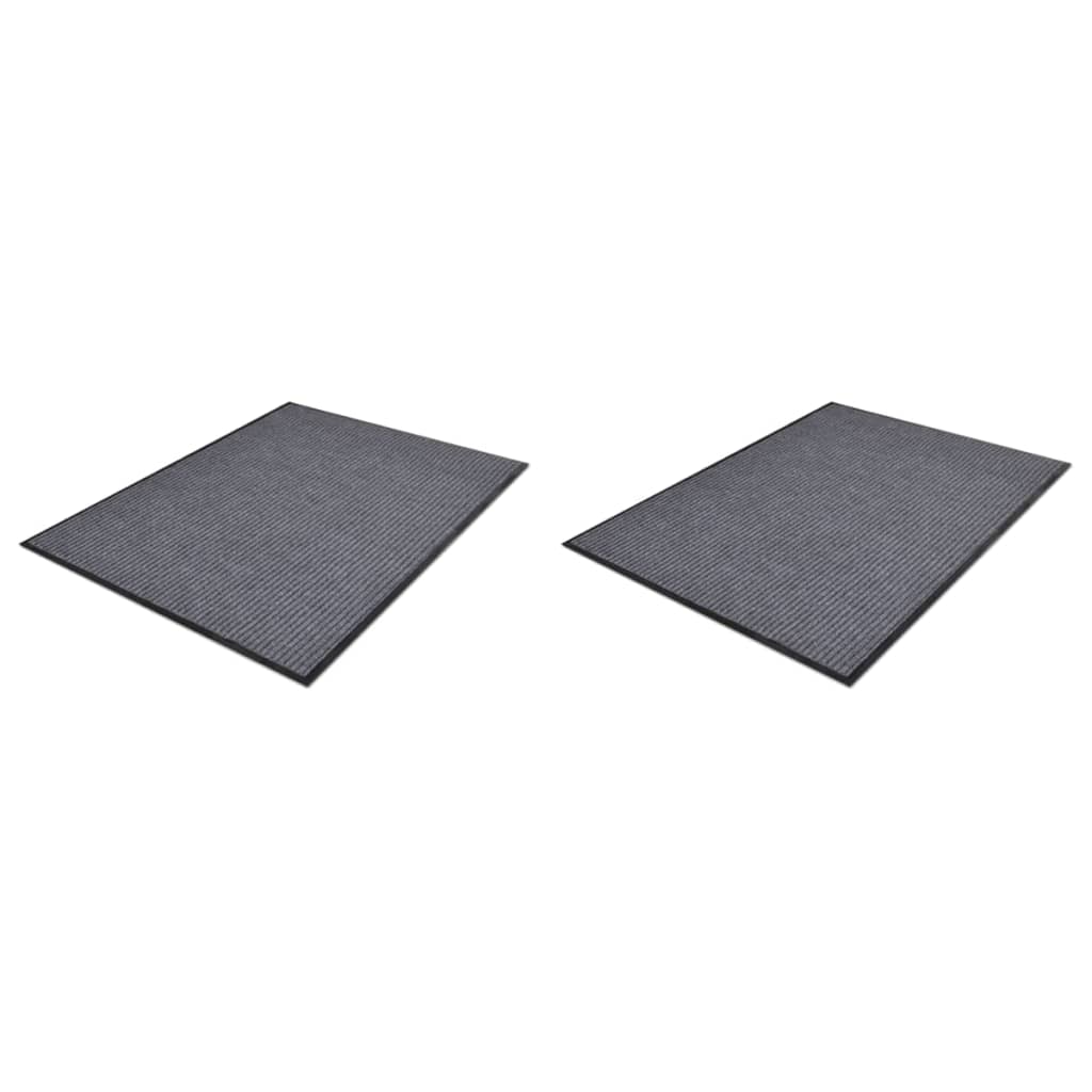 8719883759739_a_en_hd_1 vidaXL PVC Door Mats 2 pcs Grey 90x60 cm - Image 1