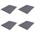 vidaXL PVC Door Mats 4 pcs Grey 90x60 cm