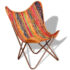 vidaXL Butterfly Chairs 2 pcs Multicolour Chindi Fabric - Image 11