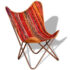 vidaXL Butterfly Chairs 4 pcs Multicolour Chindi Fabric - Image 9