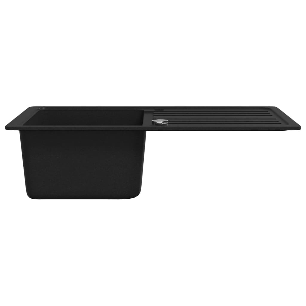 8719883760254_g_en_hd_2 vidaXL Granite Kitchen Sink Single Basin with Drainer Reversible Black - Image 4