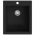 vidaXL Overmount Kitchen Sink Single Basin Granite Black - Image 2