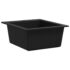 vidaXL Overmount Kitchen Sink Single Basin Granite Black - Image 3