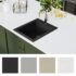 vidaXL Overmount Kitchen Sink Single Basin Granite Black - Image 6