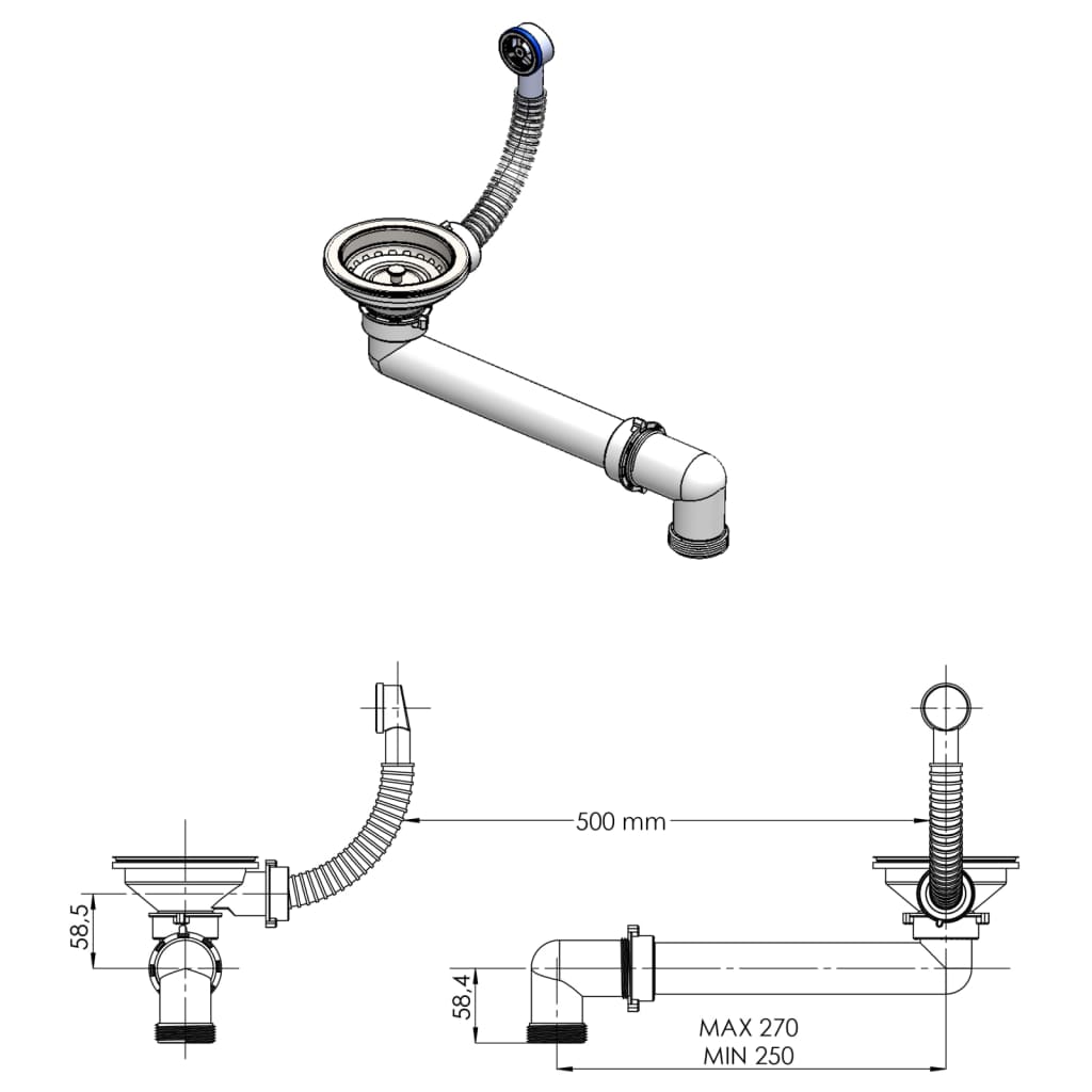 8719883760278_g_en_hd_5 vidaXL Overmount Kitchen Sink Single Basin Granite Black - Image 7