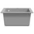 vidaXL Overmount Kitchen Sink Single Basin Granite Grey - Image 4
