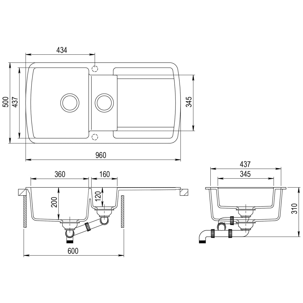 8719883760315_g_en_hd_6 vidaXL Granite Kitchen Sink Double Basin Black - Image 8