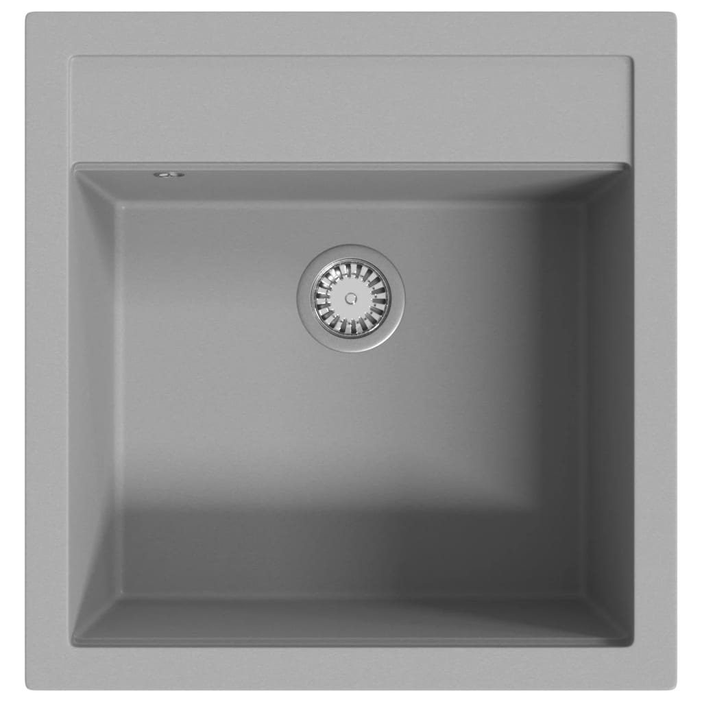 8719883760339_a_en_hd_1 vidaXL Granite Kitchen Sink Single Basin Grey - Image 2