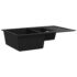 vidaXL Granite Kitchen Sink Double Basin Black - Image 3