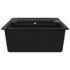 vidaXL Granite Kitchen Sink Double Basin Black - Image 5