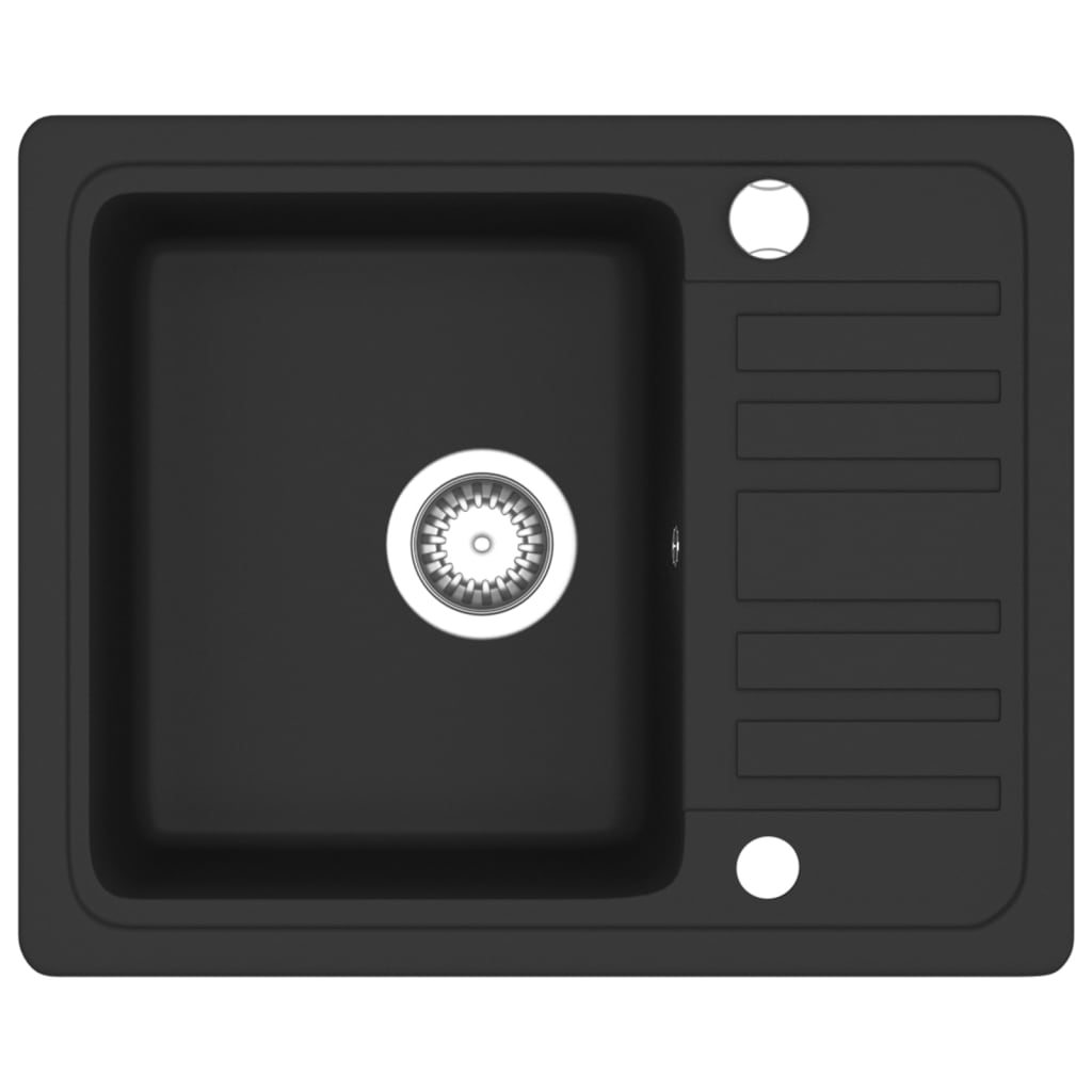 8719883760360_a_en_hd_1 vidaXL Granite Kitchen Sink Single Basin Black - Image 2