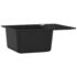 vidaXL Granite Kitchen Sink Single Basin Black - Image 3