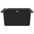 vidaXL Granite Kitchen Sink Single Basin Black - Image 5