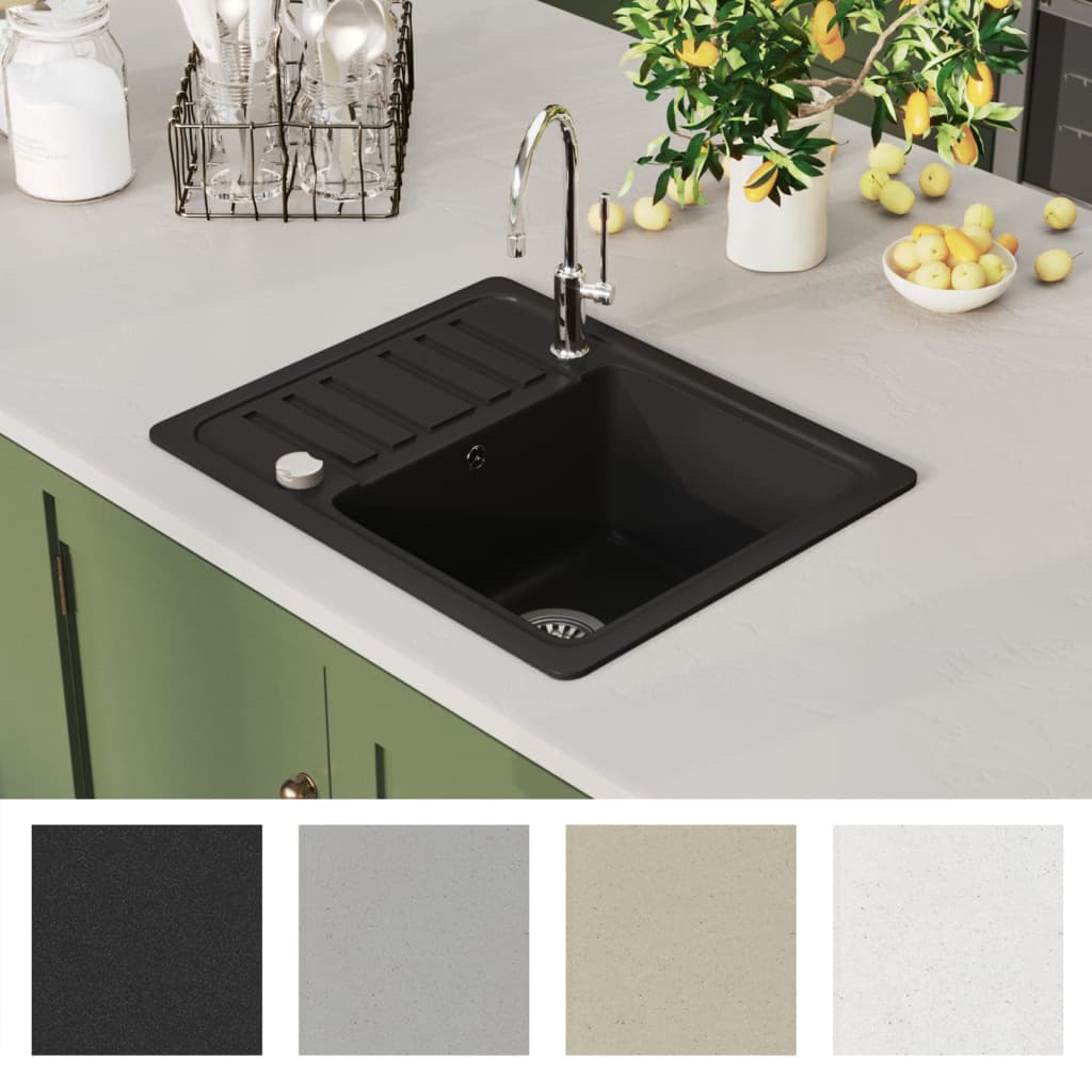 8719883760360_g_en_hd_5 vidaXL Granite Kitchen Sink Single Basin Black - Image 7