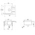 vidaXL Granite Kitchen Sink Single Basin Black - Image 8