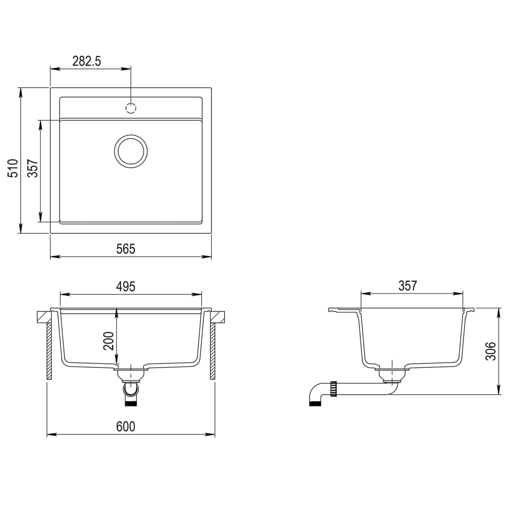 8719883760384_g_en_hd_6 vidaXL Granite Kitchen Sink Single Basin Black - Image 8