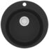 vidaXL Granite Kitchen Sink Single Basin Round Black - Image 2