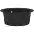 vidaXL Granite Kitchen Sink Single Basin Round Black - Image 4