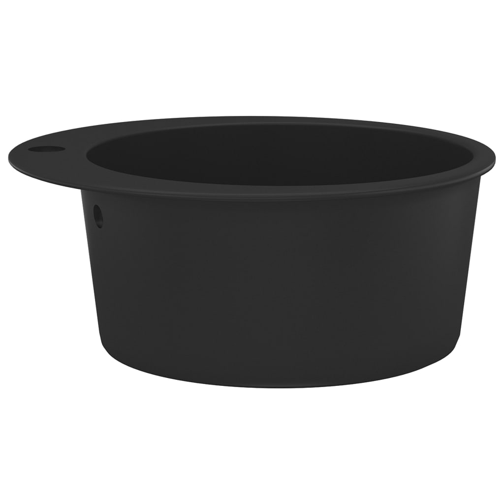 8719883760391_g_en_hd_3 vidaXL Granite Kitchen Sink Single Basin Round Black - Image 5
