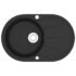 vidaXL Granite Kitchen Sink Single Basin Oval Black - Image 2