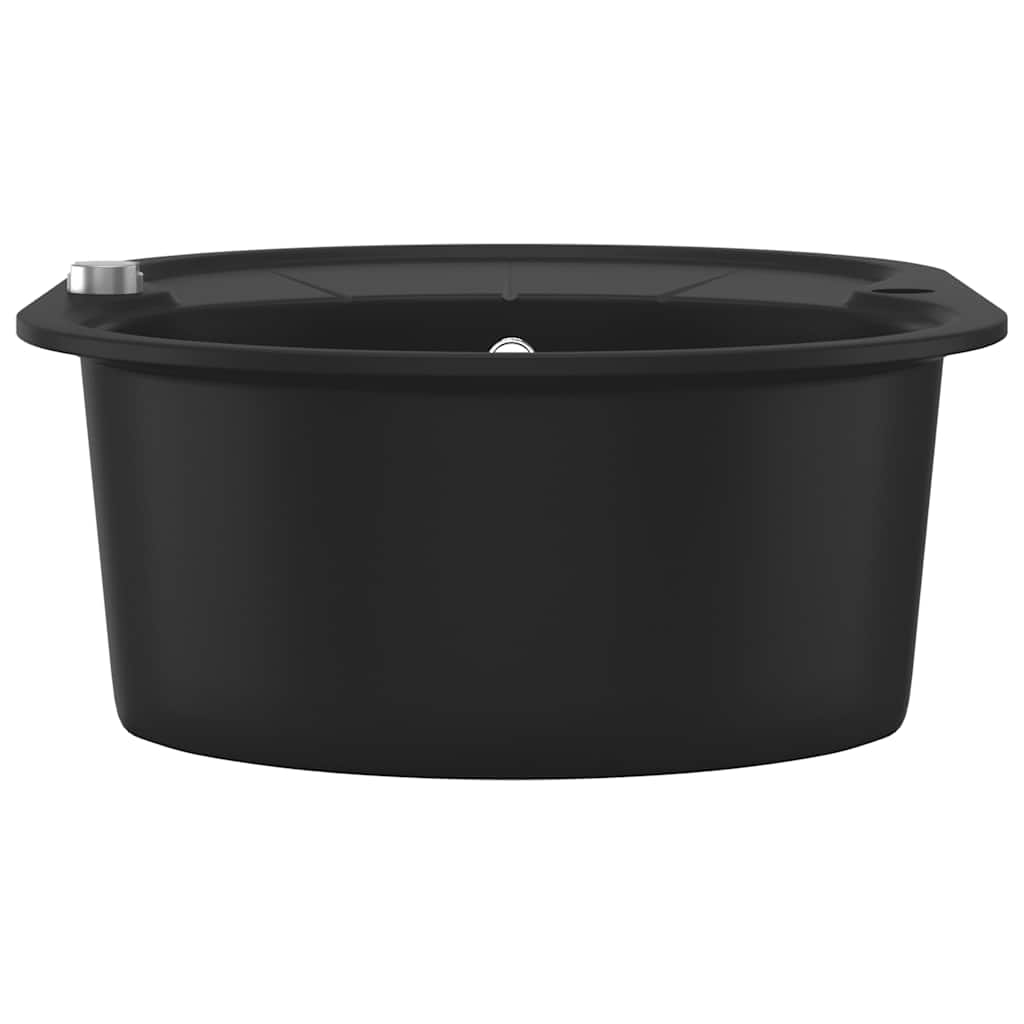 8719883760407_g_en_hd_3 vidaXL Granite Kitchen Sink Single Basin Oval Black - Image 5