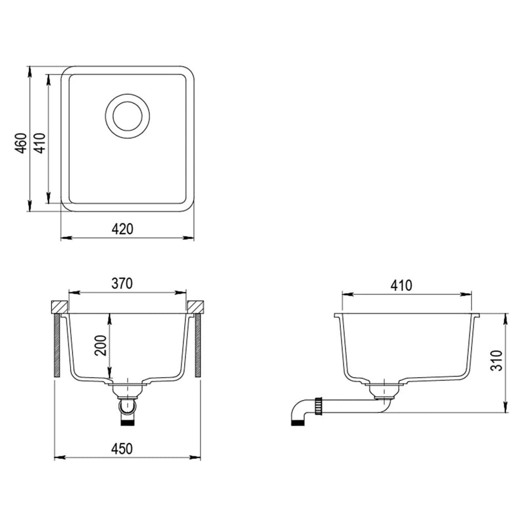 8719883760414_g_en_hd_6 vidaXL Granite Kitchen Sink Single Basin Black - Image 8