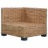 vidaXL Corner Sofa with Cushions Natural Rattan - Image 2