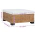 vidaXL Footrest with Cushion Natural Rattan - Image 7