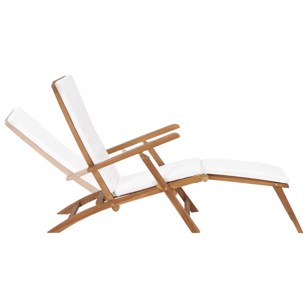8719883760551_g_en_hd_1 vidaXL Deck Chair with Cushion Cream White Solid Teak Wood - Image 2