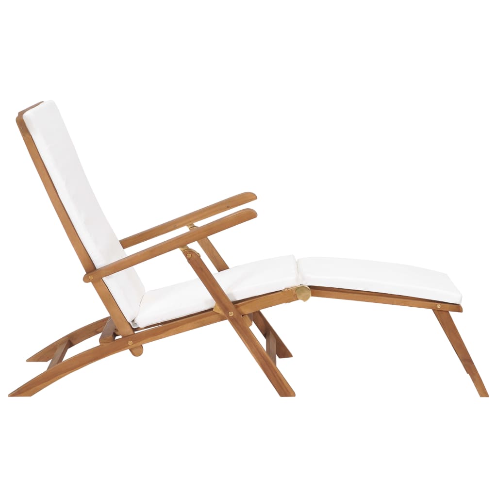 8719883760551_g_en_hd_2 vidaXL Deck Chair with Cushion Cream White Solid Teak Wood - Image 3