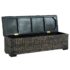 vidaXL Storage Box 120 cm Black Kubu Rattan and Solid Mango Wood - Image 2