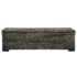 vidaXL Storage Box 120 cm Black Kubu Rattan and Solid Mango Wood - Image 3