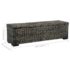vidaXL Storage Box 120 cm Black Kubu Rattan and Solid Mango Wood - Image 8