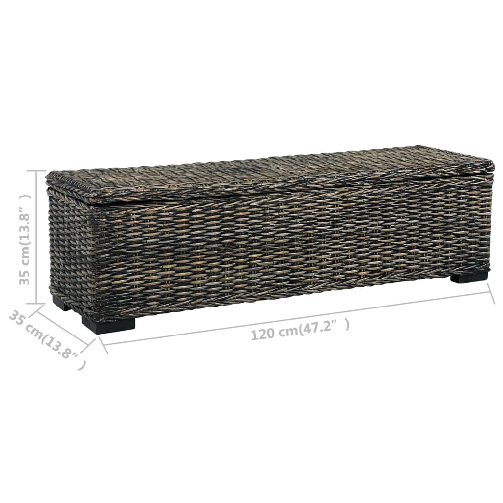 8719883760872_g_en_hd_7 vidaXL Storage Box 120 cm Black Kubu Rattan and Solid Mango Wood - Image 8