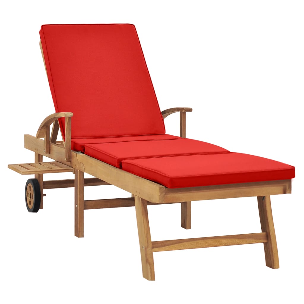 8719883760995_g_en_hd_2 vidaXL Sun Lounger with Cushion Solid Teak Wood Red - Image 3
