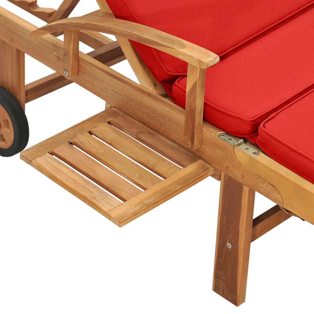 8719883760995_g_en_hd_6 vidaXL Sun Lounger with Cushion Solid Teak Wood Red - Image 7