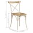 vidaXL Cross Chairs 4 pcs White Solid Mango Wood - Image 11
