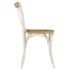 vidaXL Cross Chairs 4 pcs White Solid Mango Wood - Image 6