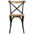 vidaXL Cross Chairs 4 pcs Black Solid Mango Wood - Image 5