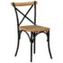 vidaXL Cross Chairs 6 pcs Black Solid Mango Wood - Image 2