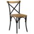 vidaXL Cross Chairs 6 pcs Black Solid Mango Wood - Image 12