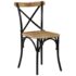 vidaXL Cross Chairs 6 pcs Black Solid Mango Wood - Image 13