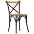 vidaXL Cross Chairs 6 pcs Black Solid Mango Wood - Image 3